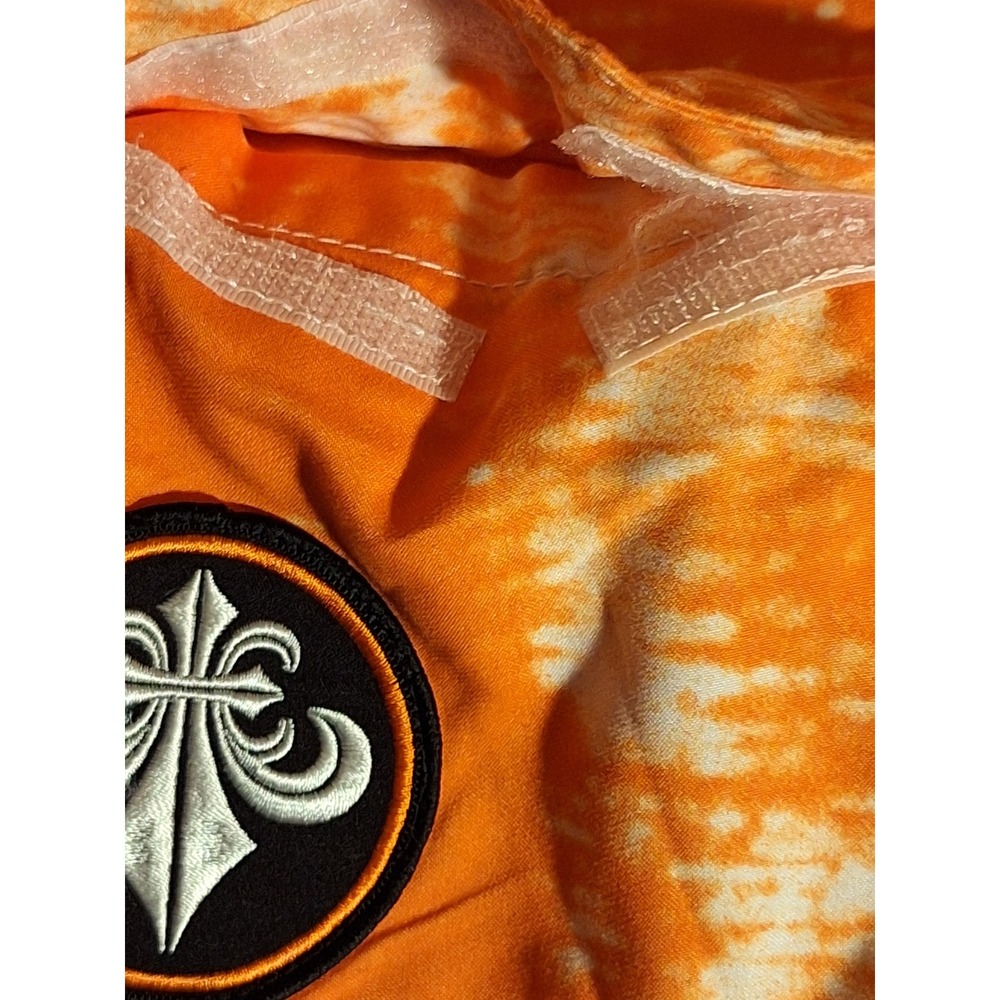 Affliction Mens Orange Board Shorts Swim Trunks Size 34 Distressed Gothic Cross - Picture 6 of 11